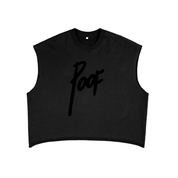 Poof Black French Terry Boxy Tank Top