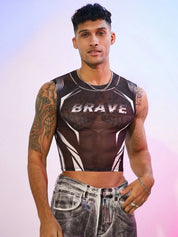 ADSH Poof Store Brave Sheer Crop Top