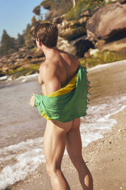 CARIOCA BOY SWIM THONG RIO GREEN/COCONUT MILK