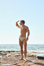 CARIOCA BOY SWIM THONG RIO GREEN/COCONUT MILK