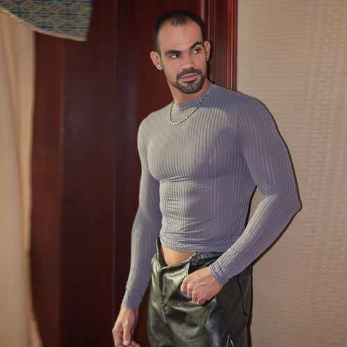 Tim Long Sleeve Sheer Top